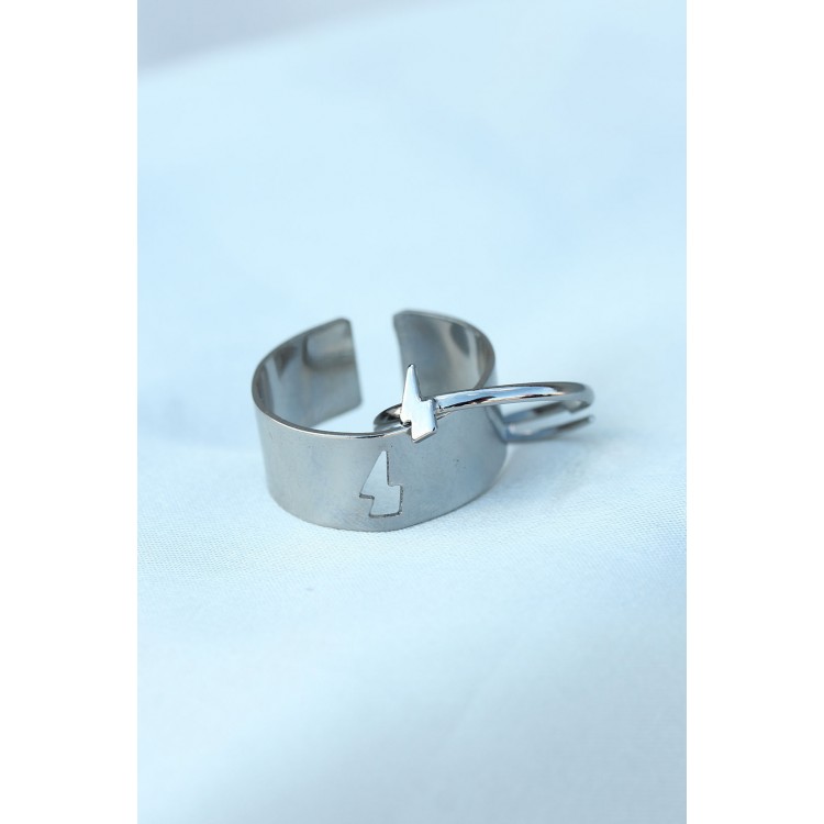 Ayarlamalı Şimşek Model Çift Yüzüğü