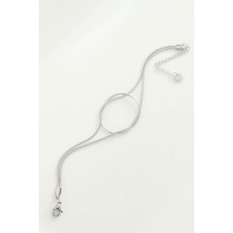 316L Çelik Gümüş Renk Düğüm Model Bileklik