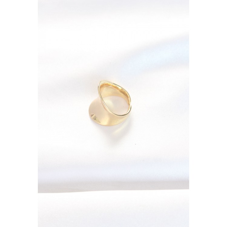 Gold Renk Ayarlanabilir Kavisli Ayna Yüzük