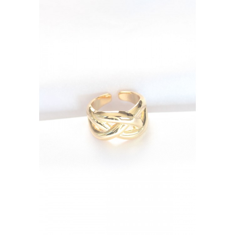 Düğüm Model Gold Renk Ayarlanabilir Yüzük