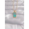 316L Çelik Gold Renk Mavi Mineli Tarot Kolye 316L Çelik Gold Renk Mavi Mineli Tarot Kolye