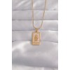 316L Çelik Gold Renk Pembe Mineli El Figür Tarot Kolye 316L Çelik Gold Renk Pembe Mineli El Figür Tarot Kolye