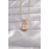 316L Çelik Gold Renk Karışık Mineli Ay Figür Tarot Kolye 316L Çelik Gold Renk Karışık Mineli Ay Figür Tarot Kolye