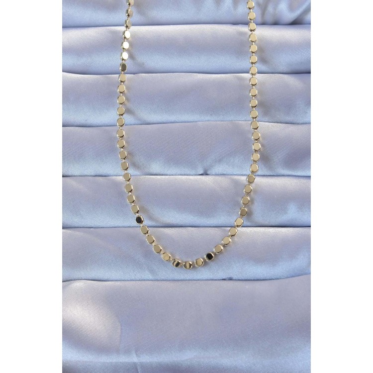 316L Çelik Gold Renk 60 cm Parçalı Ezme Kolye
