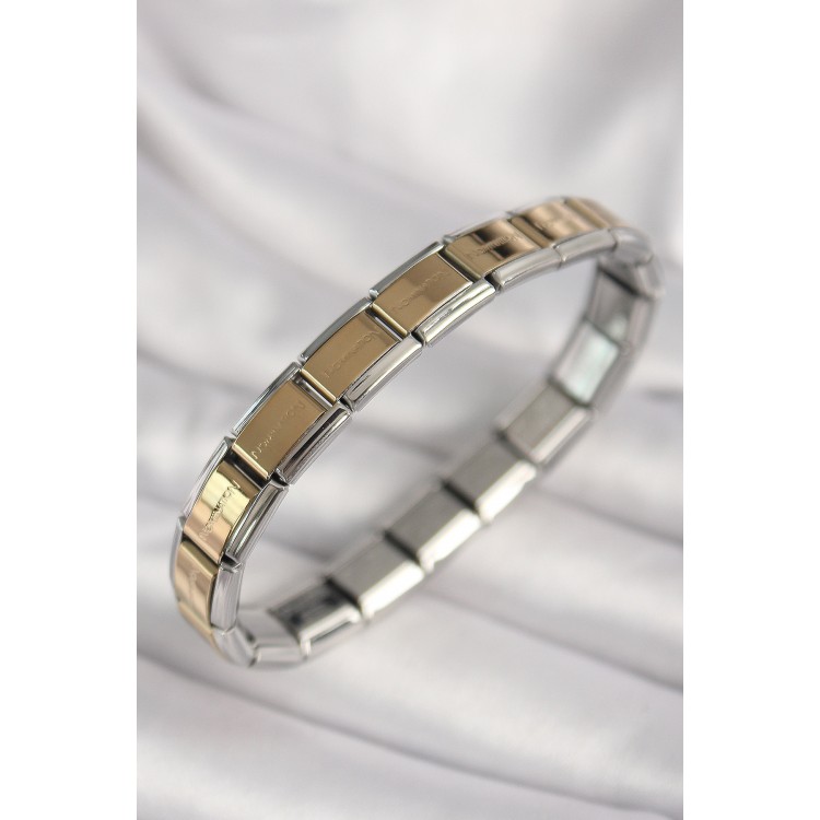 316L Çelik Mix Renk Yazılı Nomination Model Kadın Bileklik