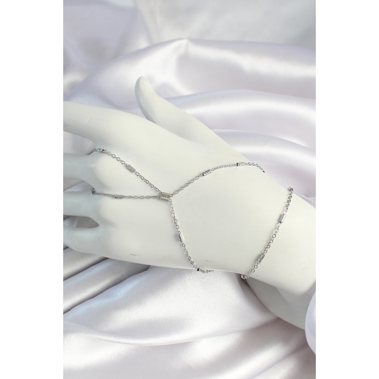 Pirinç Gümüş Renk Parçalı Zincirli Şahmeran