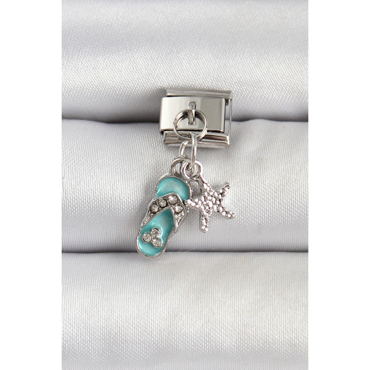 316L Çelik Gümüş Renk Tatil Konspet Nomination Charm