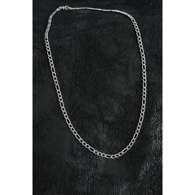 316L Çelik Klasik Figaro Zincir Model Gümüş Renk Erkek Kolye
