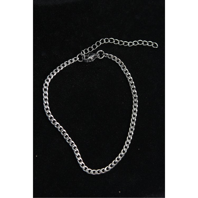 316L Çelik İnce Klasik Model Gümüş Renk Erkek Bileklik