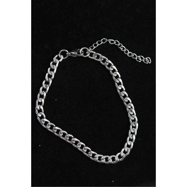 316L Çelik Klasik Model Gümüş Renk Erkek Bileklik