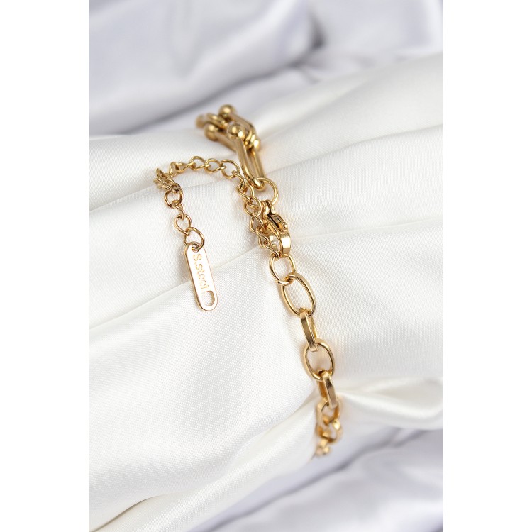 316L Çelik Tifany Ağaç Model Gold Renk Kadın Bileklik