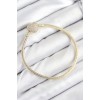 Pirinç Charm Zirkon Taşlı Kalp Model Gold Renk Kadın Bileklik