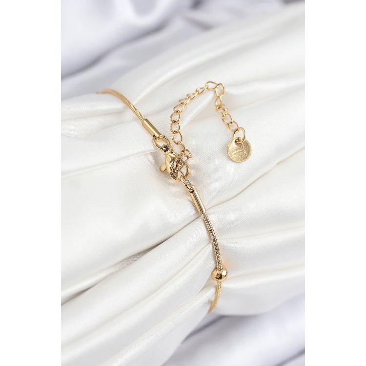 316L Çelik Topcuk Model Gold Renk Kadın Bileklik