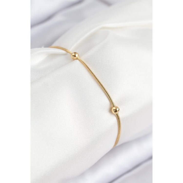 316L Çelik Topcuk Model Gold Renk Kadın Bileklik