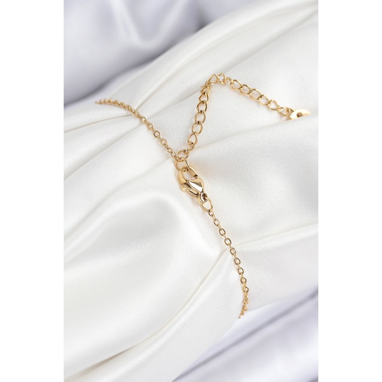 316L Çelik Nazar Boncuğu Model Gold Renk Kadın Bileklik