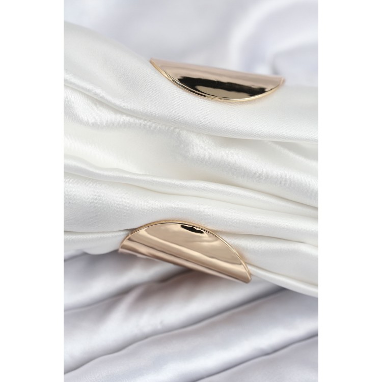 Pirinç Gold Renk Kıvrımlı Yarım Kelepçe Bileklik