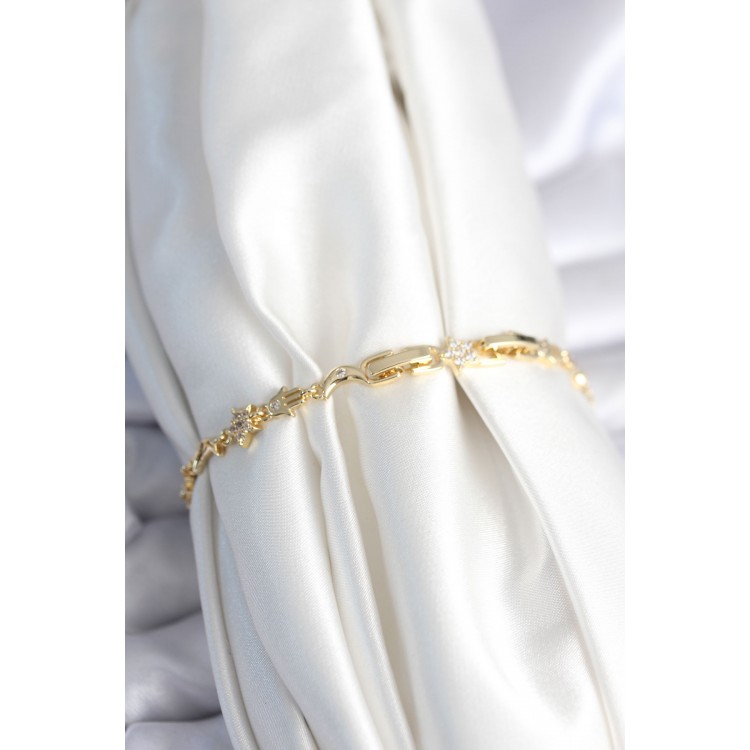 Pirinç Gold Renk Kadın Manifest Bileklik