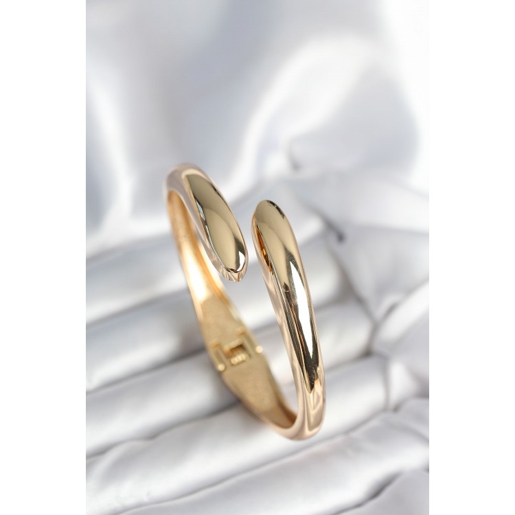 Gold Renk Pirinç Kadın Kelepçe Bileklik