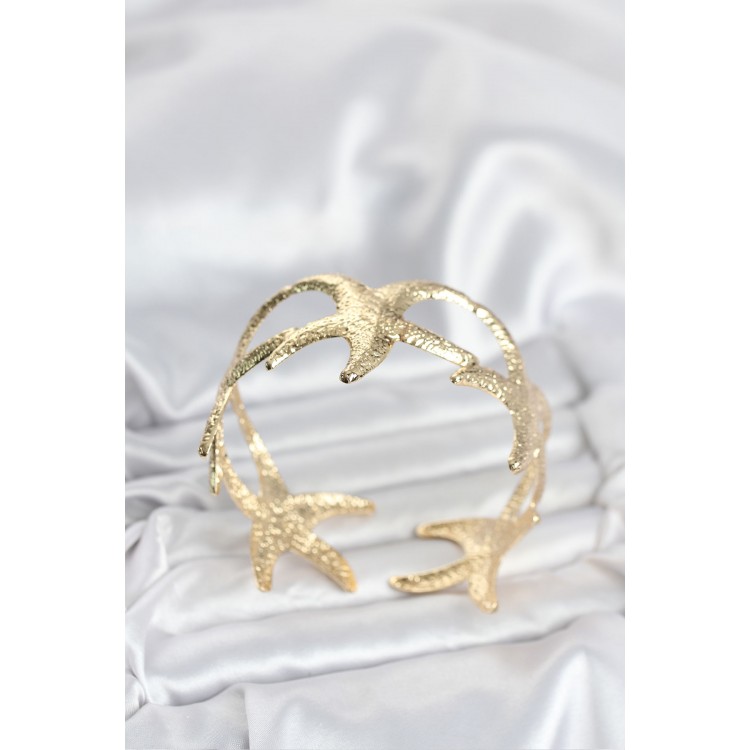 Pirinç Gold Renk Deniz Yıldızı Model Kadın Bileklik