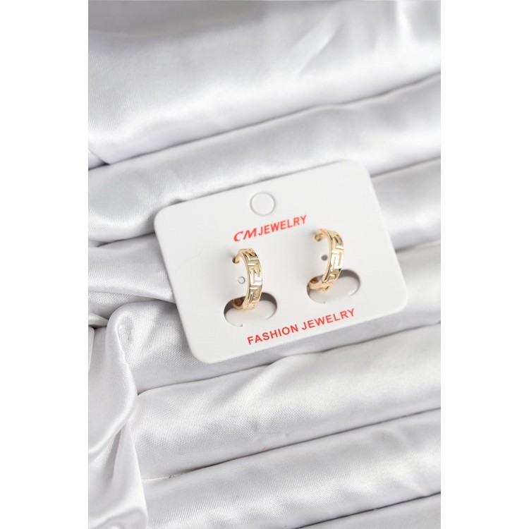 14K Gold Renk Kaplama CM Kadın Küpe