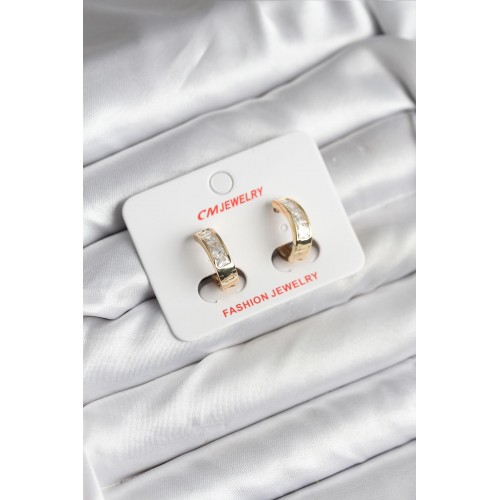 14K Gold Renk Kaplama CM Kadın Küpe