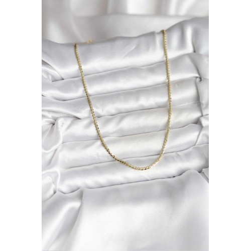 14K Gold Renk Kaplama Ezme Zincir Model CM Kadın Kolye