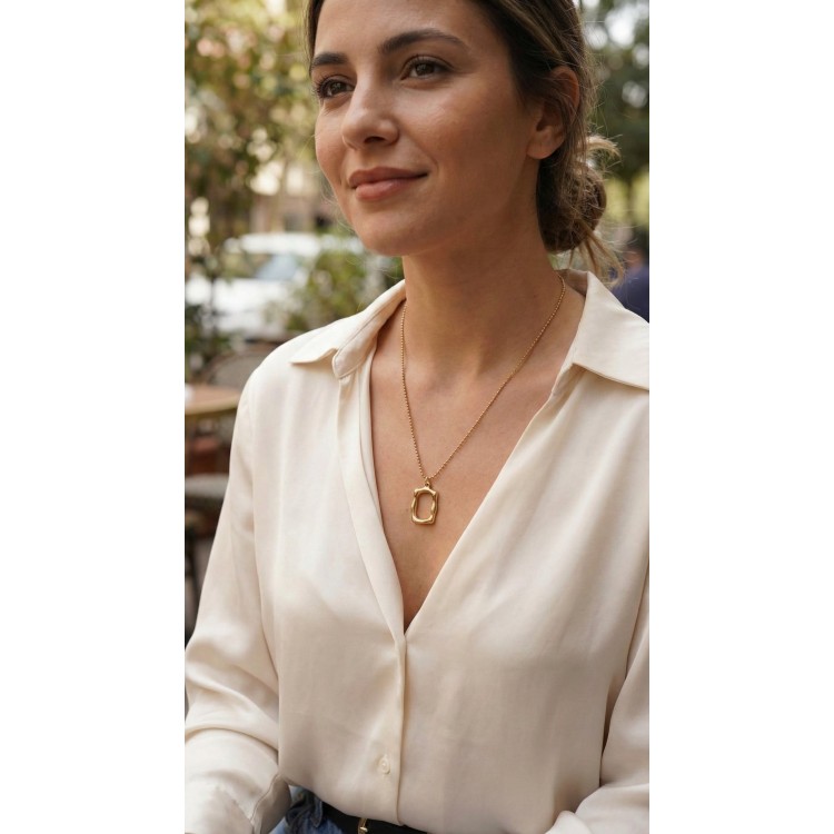 316L Çelik Zincir Gold Renk Model Kadın Kolye