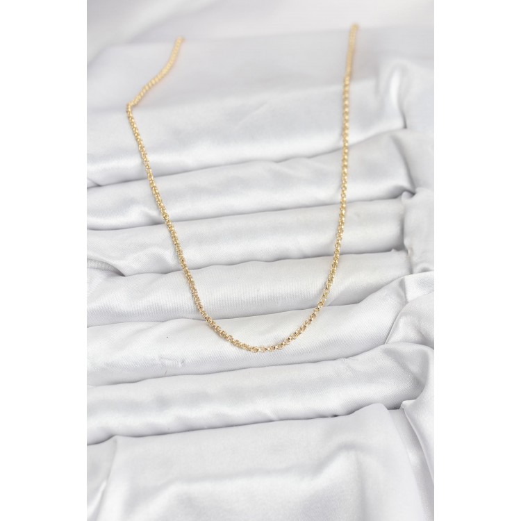 CM 14K Gold Renk Halka Model 60 cm Kadın Kolye CM 14K Gold Renk Halka Model 60 cm Kadın Kolye