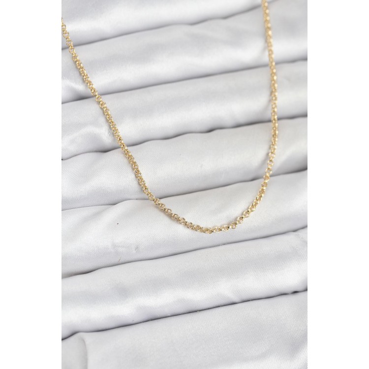 CM 14K Gold Renk Halka Model 60 cm Kadın Kolye