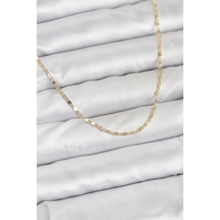 CM 14K Gold Renk Ezme Zincir Model 60 cm Kadın Kolye