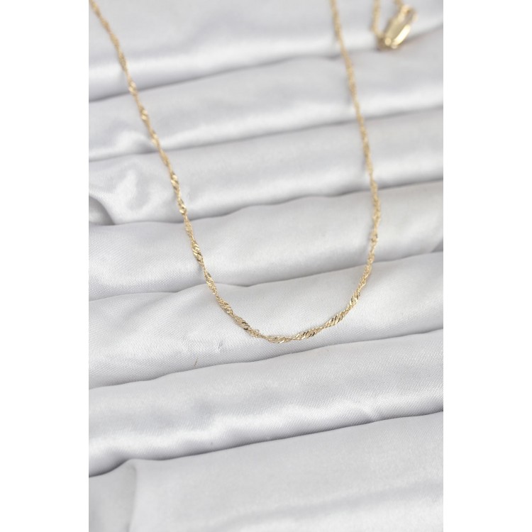 CM 14K Gold Renk Burgu Model 60 cm Kadın Kolye