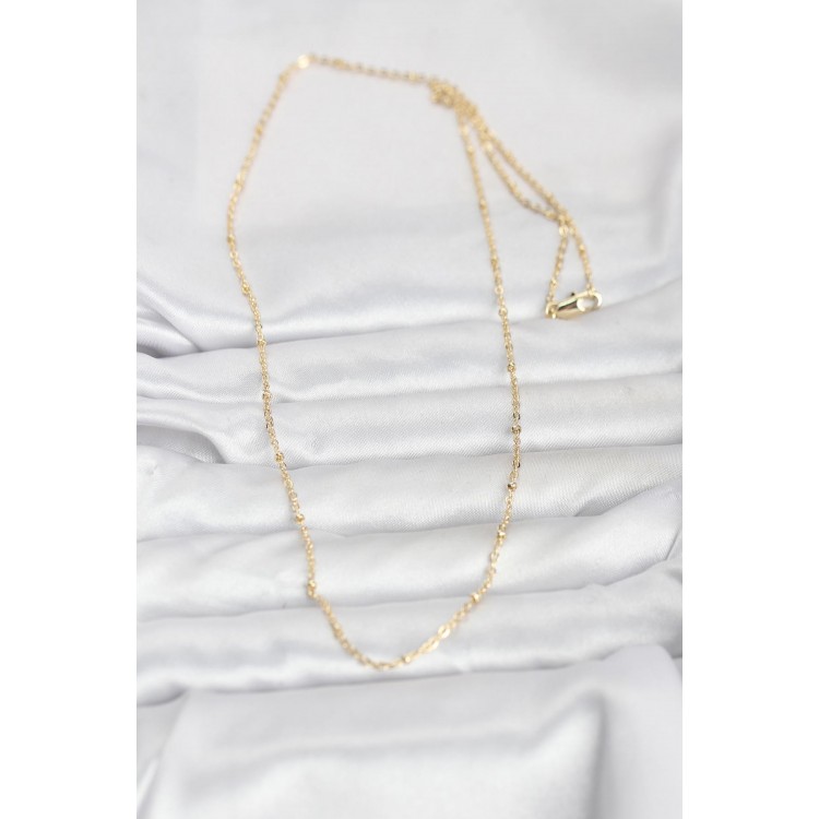 CM 14K Gold Renk Burgu Model 60 cm Kadın Kolye CM 14K Gold Renk Burgu Model 60 cm Kadın Kolye