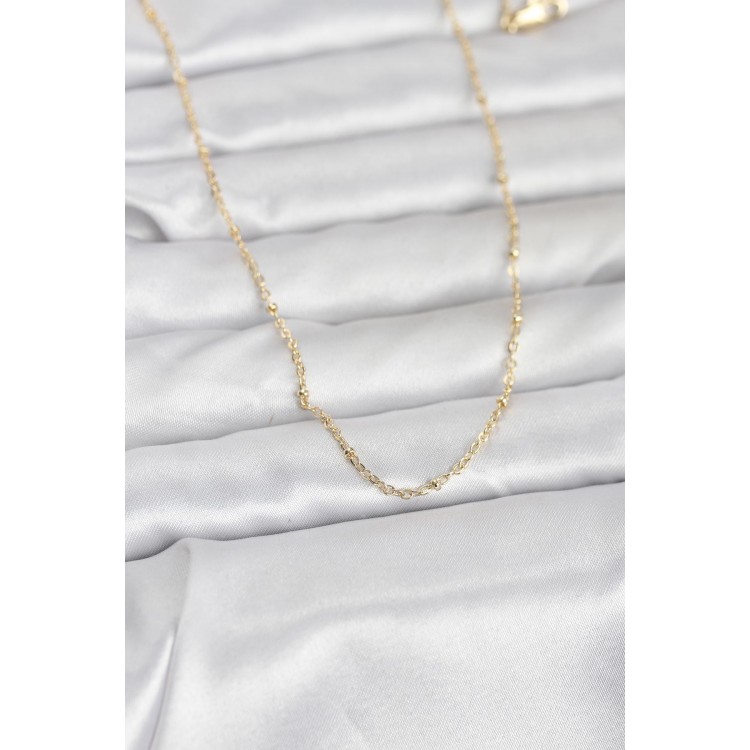 CM 14K Gold Renk Burgu Model 60 cm Kadın Kolye
