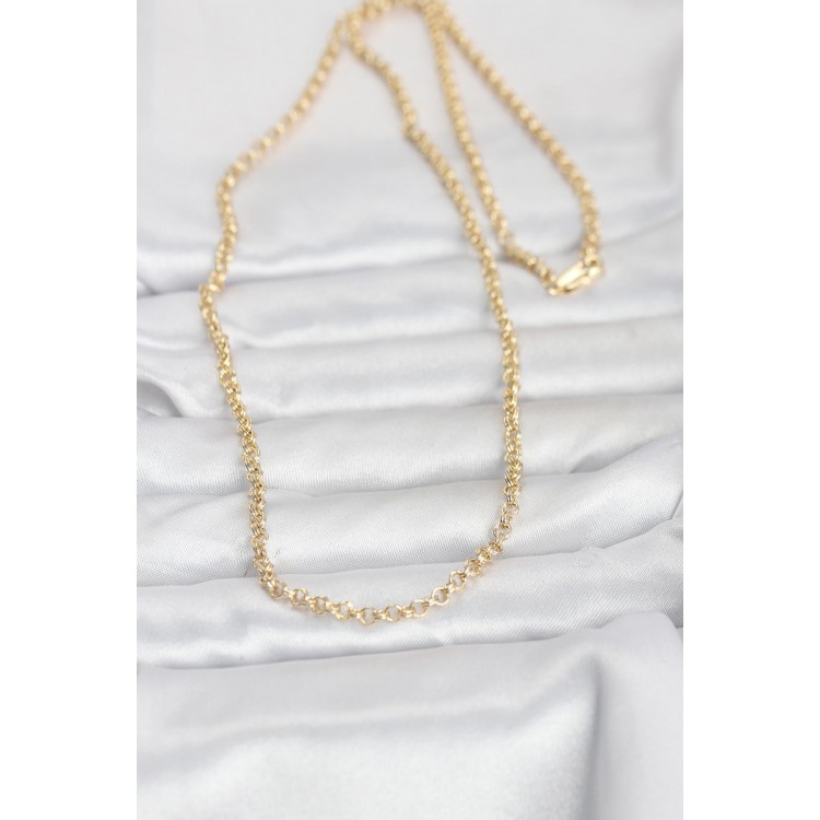 CM 14K Gold Renk Halka Zincir Model 60 cm Kadın Kolye CM 14K Gold Renk Halka Zincir Model 60 cm Kadın Kolye