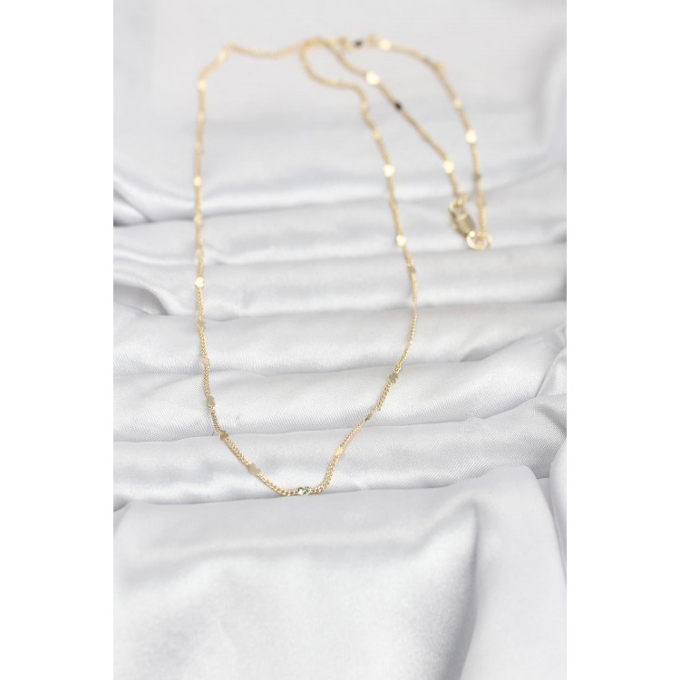 CM 14K Gold Renk Ezme Kalp Detaylı 60 cm Zincir Kadın Kolye CM 14K Gold Renk Ezme Kalp Detaylı 60 cm Zincir Kadın Kolye