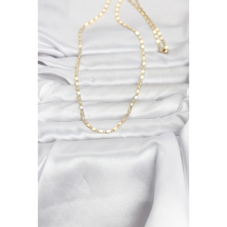 CM 14K Gold Renk Ezme Zincir 60 cm Kadın Kolye CM 14K Gold Renk Ezme Zincir 60 cm Kadın Kolye