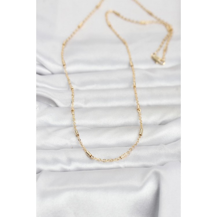 CM 14K Gold Renk Bar Zincir Model 60 cm Kadın Kolye CM 14K Gold Renk Bar Zincir Model 60 cm Kadın Kolye