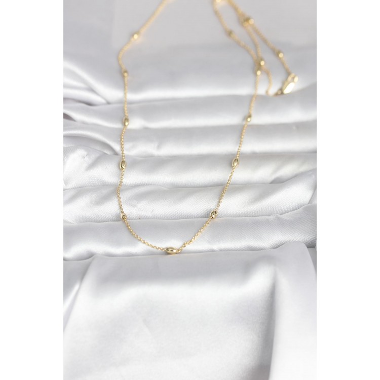 CM 14K Gold Renk Damla Topçuk Model Zincirli 60 cm Kadın Kolye CM 14K Gold Renk Damla Topçuk Model Zincirli 60 cm Kadın Kolye