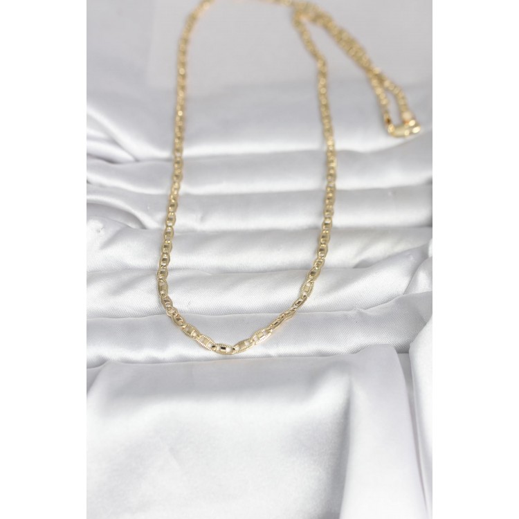 CM 14K Gold Renk Lazer Kesim Zincirli Model 60 cm Kadın Kolye CM 14K Gold Renk Lazer Kesim Zincirli Model 60 cm Kadın Kolye
