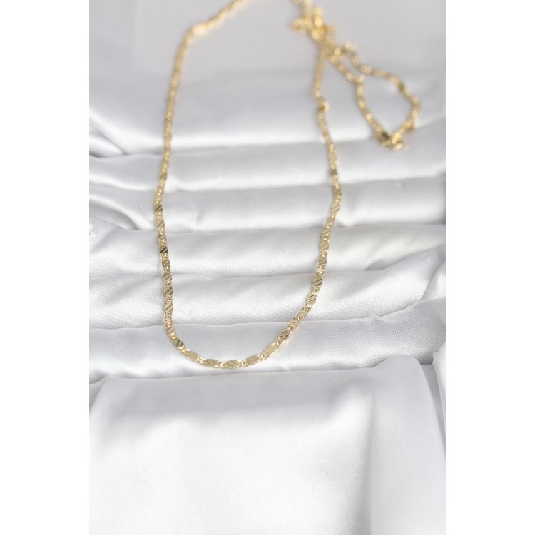 CM 14K Gold Renk Çizgi Lazer Model 60 cm Kadın Kolye CM 14K Gold Renk Çizgi Lazer Model 60 cm Kadın Kolye