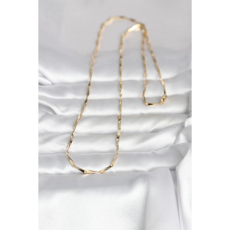 CM 14K Gold Renk Kesme Çubuk Zincirli Model 60 cm Kadın Kolye CM 14K Gold Renk Kesme Çubuk Zincirli Model 60 cm Kadın Kolye