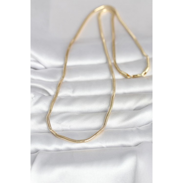 CM 14K Gold Renk Yılan Zincir Model 60 cm Kadın Kolye CM 14K Gold Renk Yılan Zincir Model 60 cm Kadın Kolye