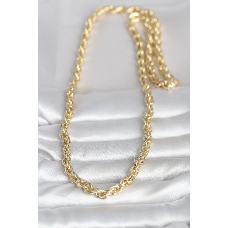 CM 14K Gold Renk Kalın Burgu Zincirli Model 60 cm Kadın Kolye CM 14K Gold Renk Kalın Burgu Zincirli Model 60 cm Kadın Kolye
