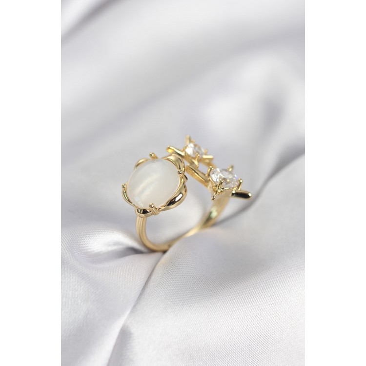 Gold Renk Kutup Yıldızı Model Kadın Yüzük