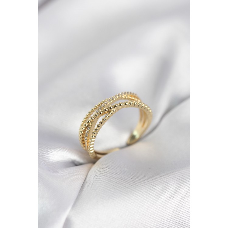 Gold Renk Sarmal Model Kadın Yüzük