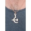Rose Renk Metal Orak ve Balta Figürlü Erkek Kolye Rose Renk Metal Orak ve Balta Figürlü Erkek Kolye