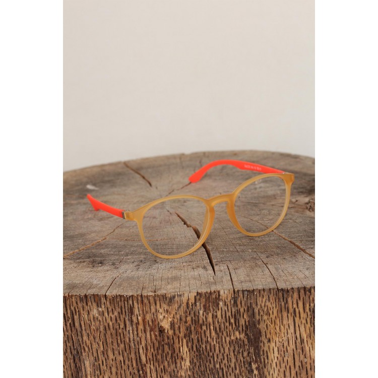 Sarı Renk Oval Turuncu Renk Bayan Gözlük