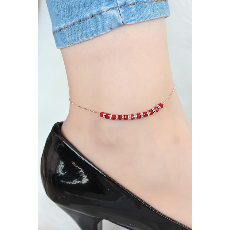 Bordo Miyuki Taşlı Hal Hal